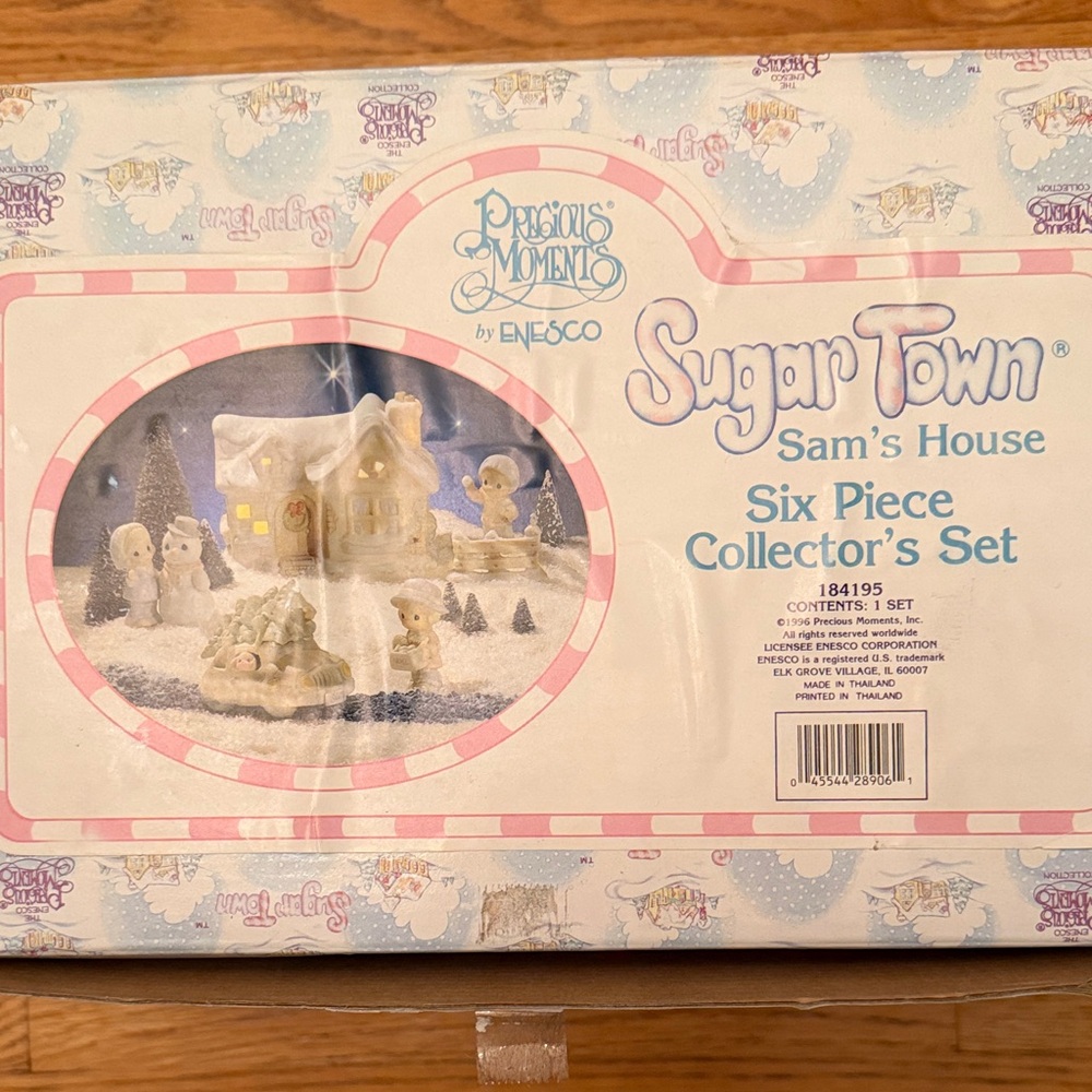 Precious Moments Sugar Town Sam's House Set - 6 pieces NEW 184195 Never unboxed